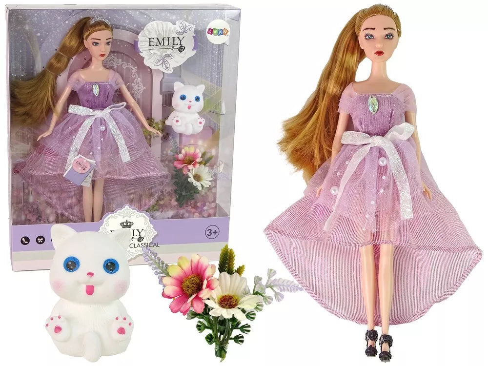 Lėlė emilija su kačiuku 30cm